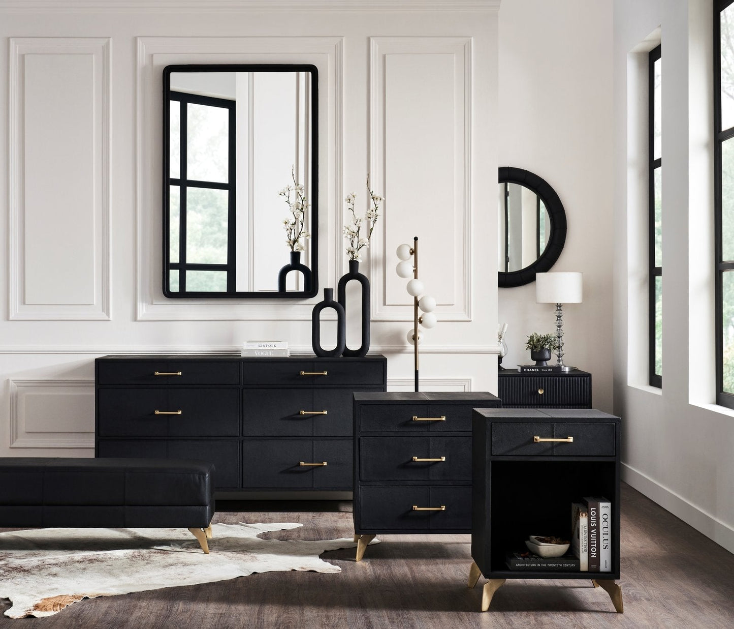 Berkeley Leather Framed Wall Mirror