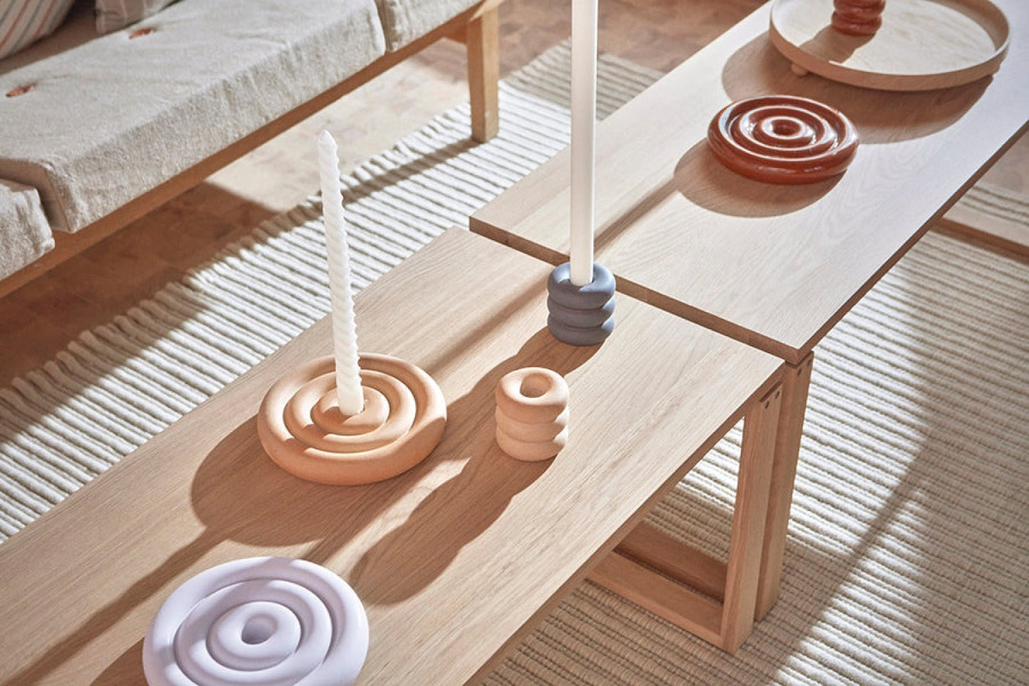 Savi Ceramic Candleholder Nutmeg - High