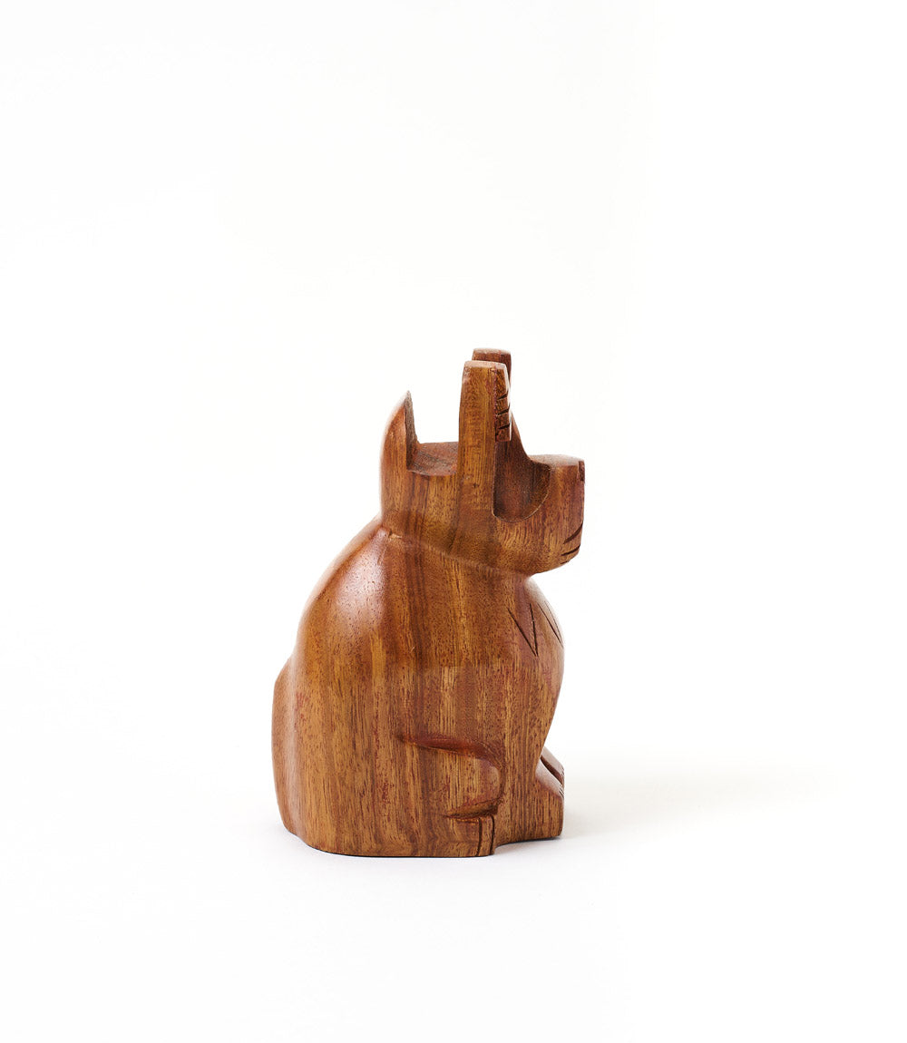 Dog Eyeglass Holder Stand - Hand Carved Wood - Osadia Concept Store