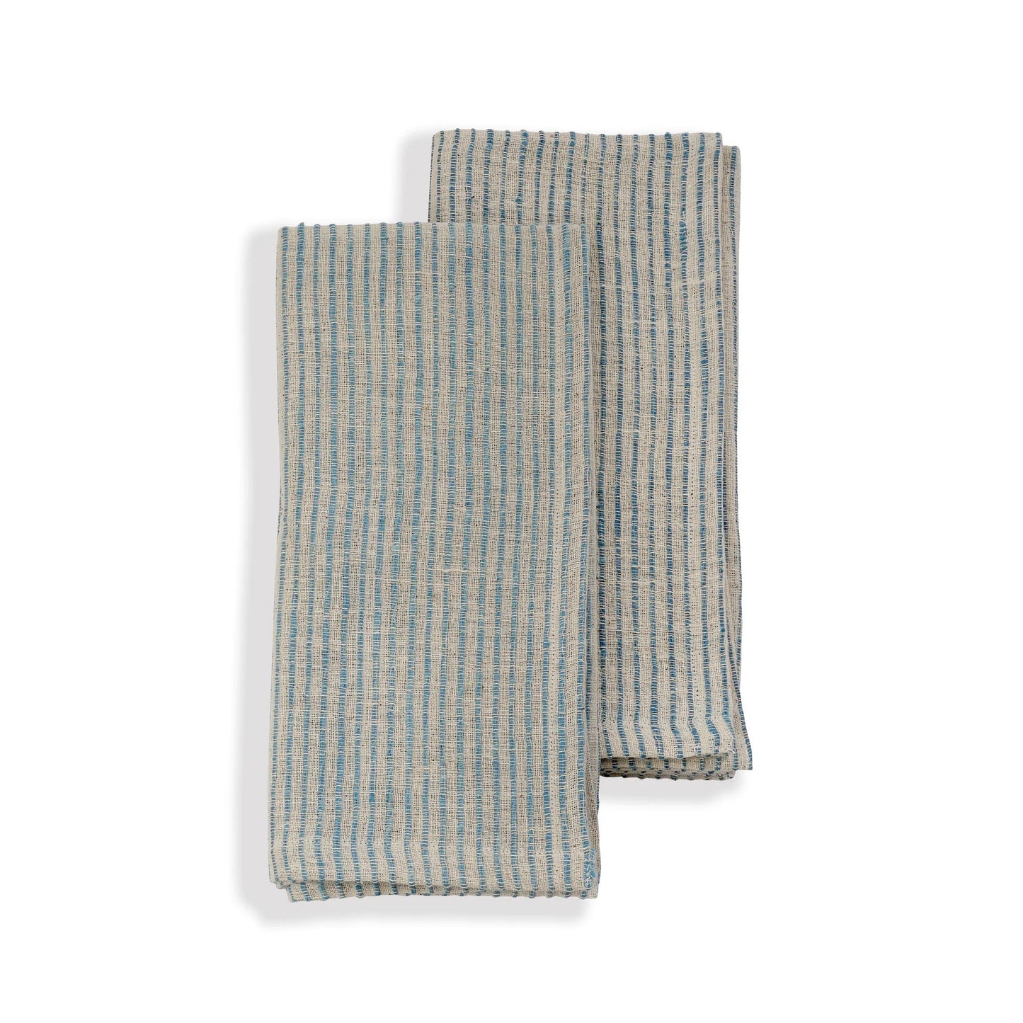 ON TRACK Handwoven Organic Cotton Napkins – Set of 2. Cotton – Fair Trade – Artisan Made
