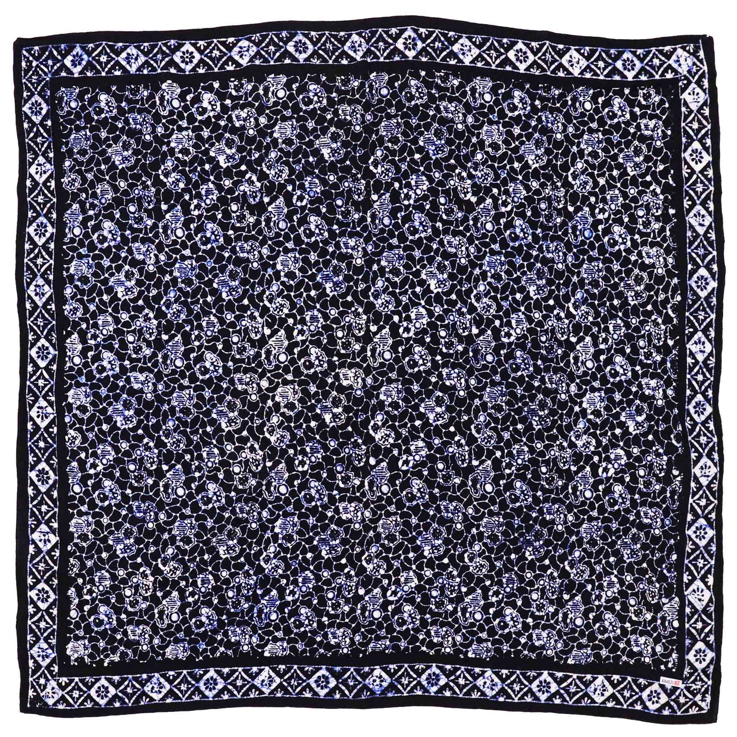Large 39" Hand Dyed Batik Bandana - Boulder