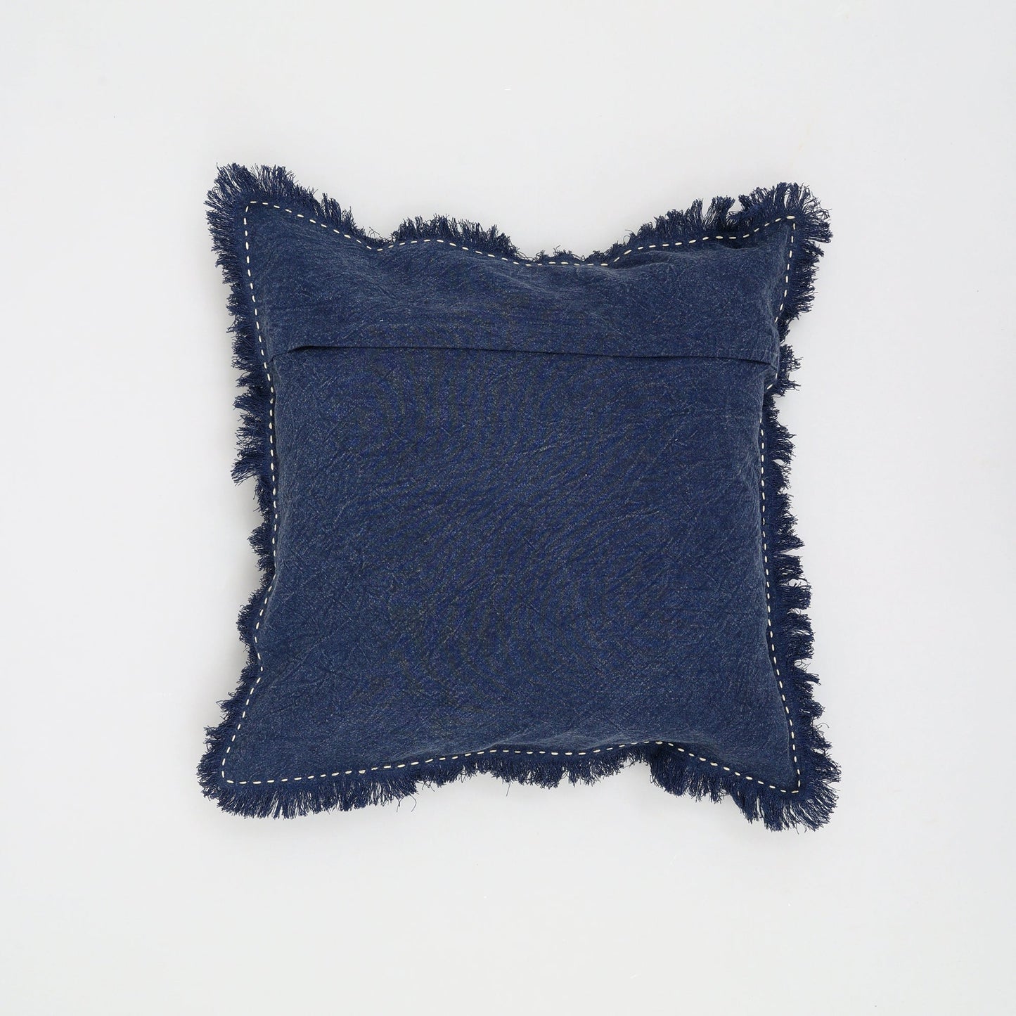 Stonewashed Linen Pillow with Hand Worked Edges