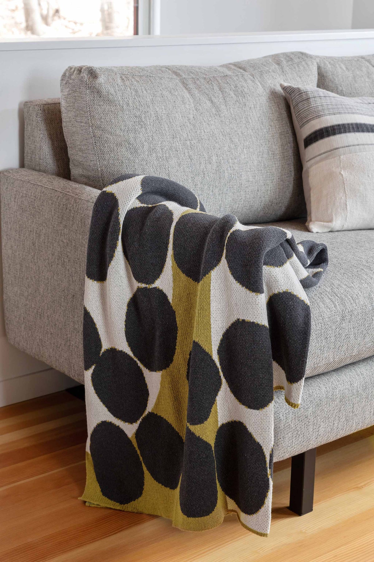 Huey by Susy Pilgrim Waters - Cotton Sustainable Knit Patterned Throw Blanket