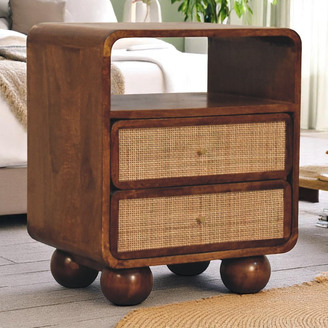 Solid Wood Larissa Chestnut Nightstand