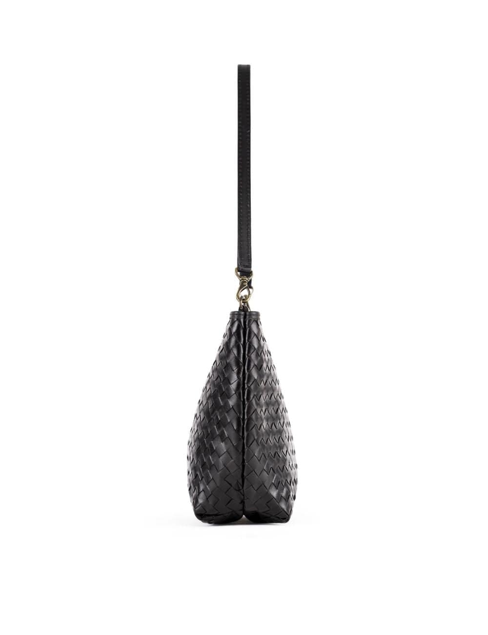 Woven Leather Shoulder Bag