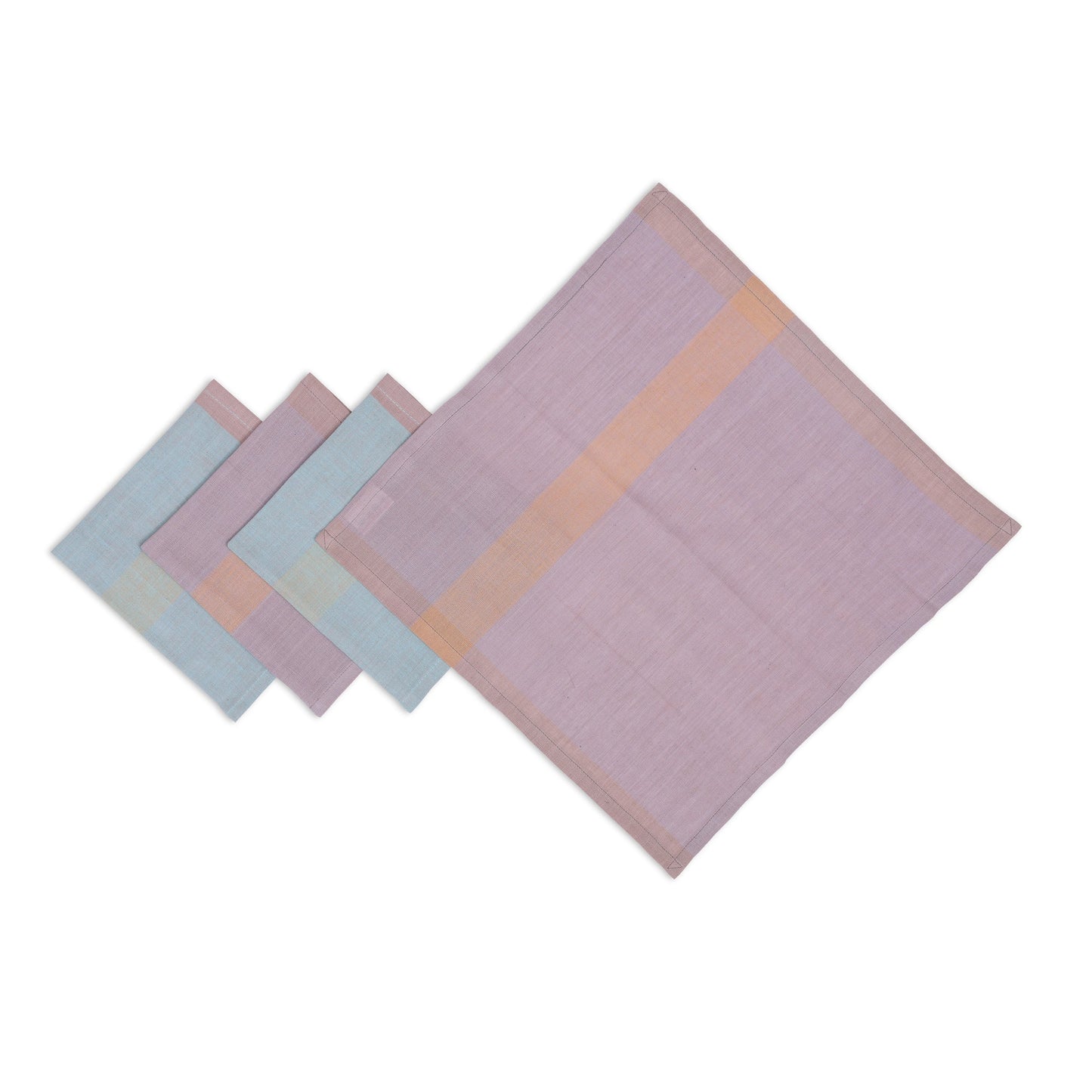 YIN YANG Handwoven Napkins - Set of 4. Cotton - Fair Trade - Artisan Made