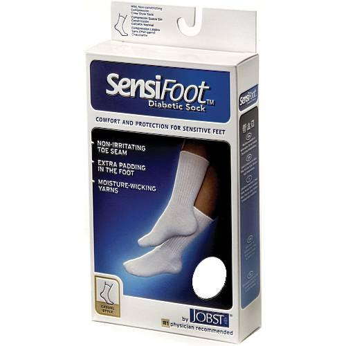 Sensifoot Diabetic  Socks 8-15 mmHg  Black Crew  Large 1 Pr