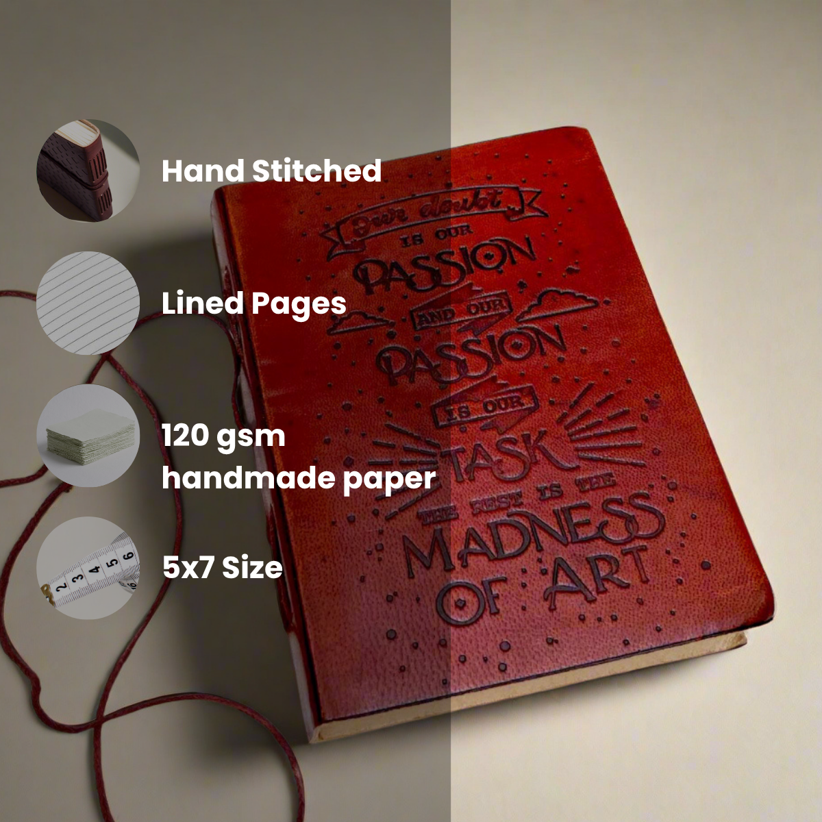 Henry James Quote Leather Journal