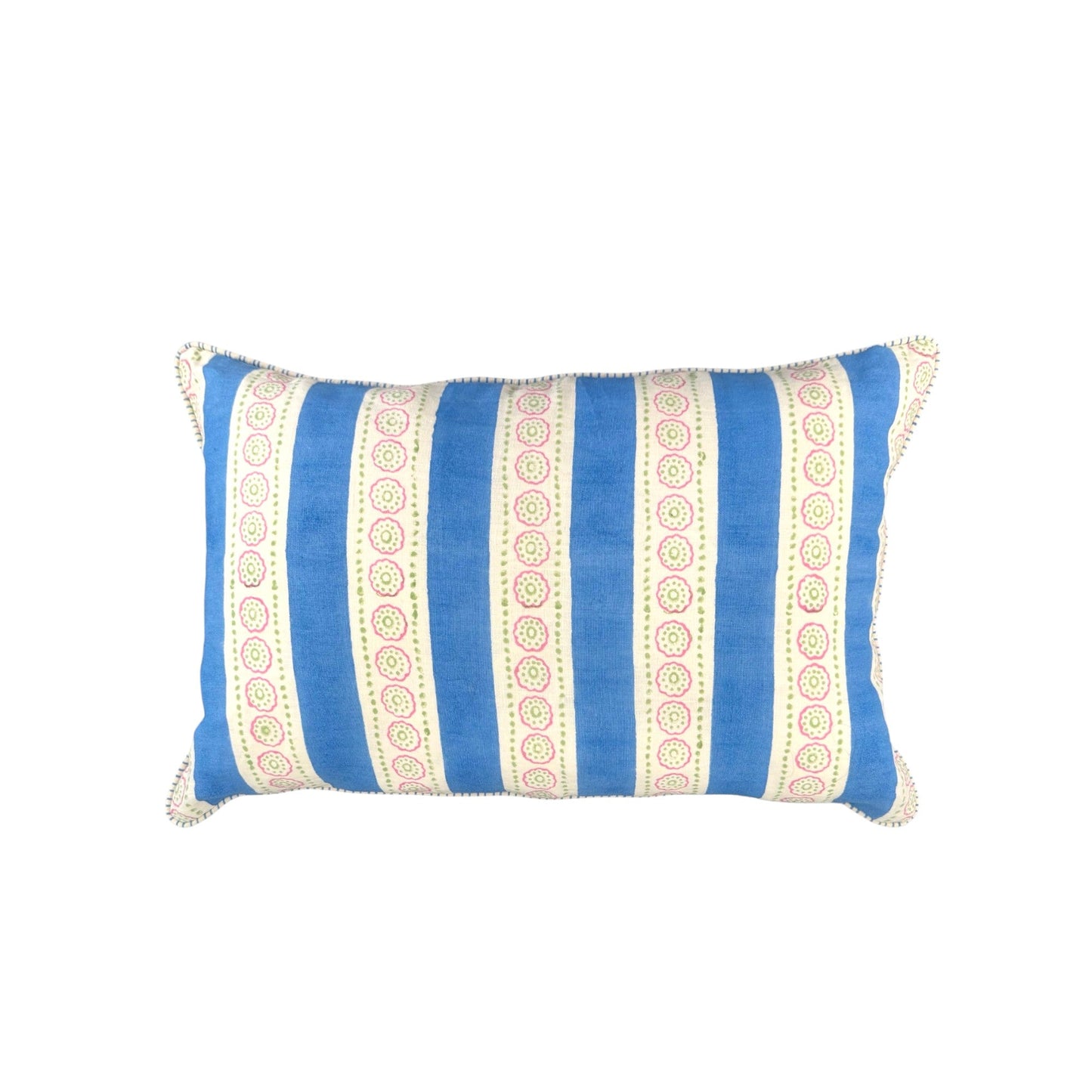 Malhaar Linen Pillow Cover - Blue