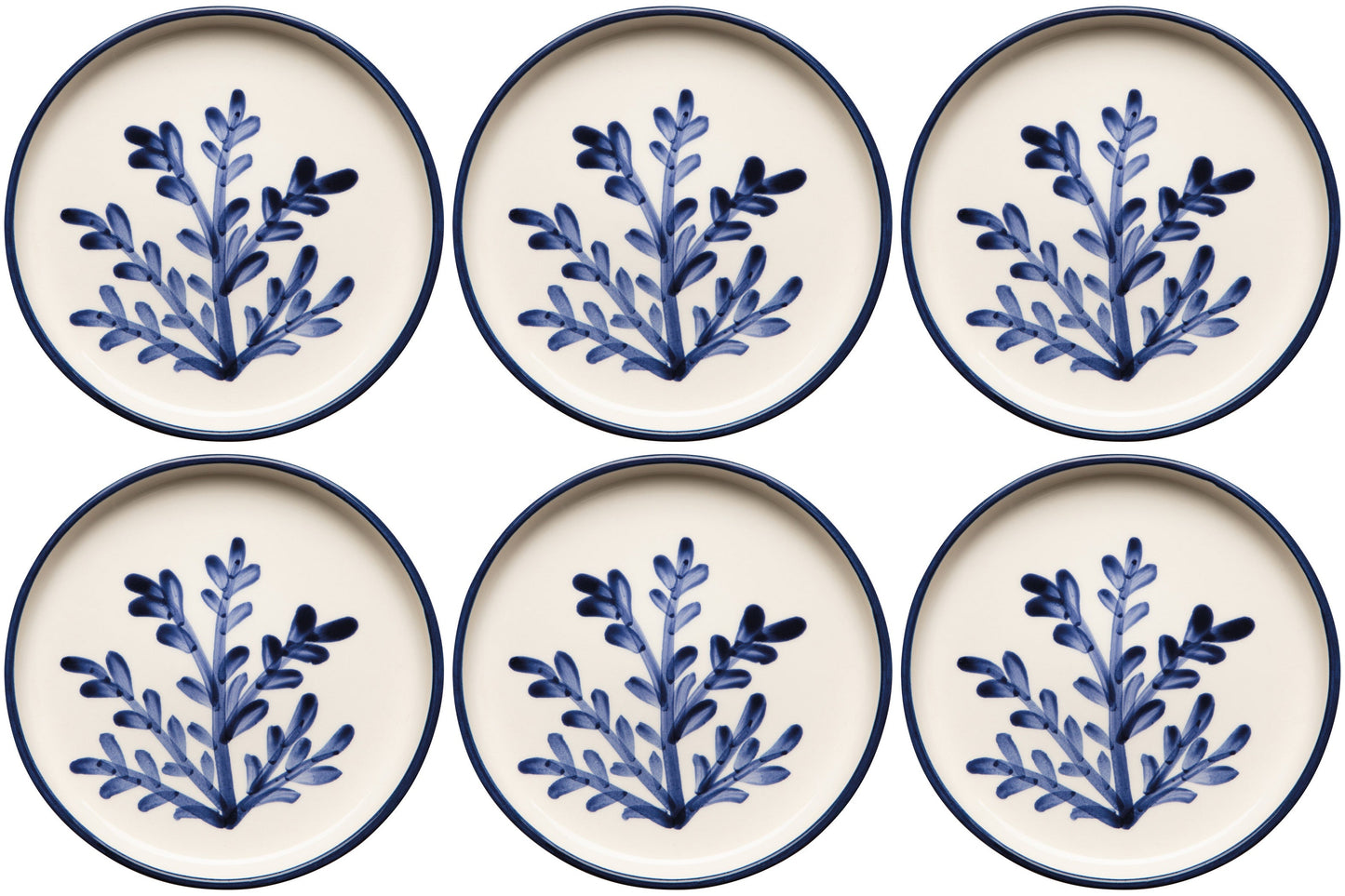Set of 6 Floren Hand-painted Turkish Side Plate 6.5inch