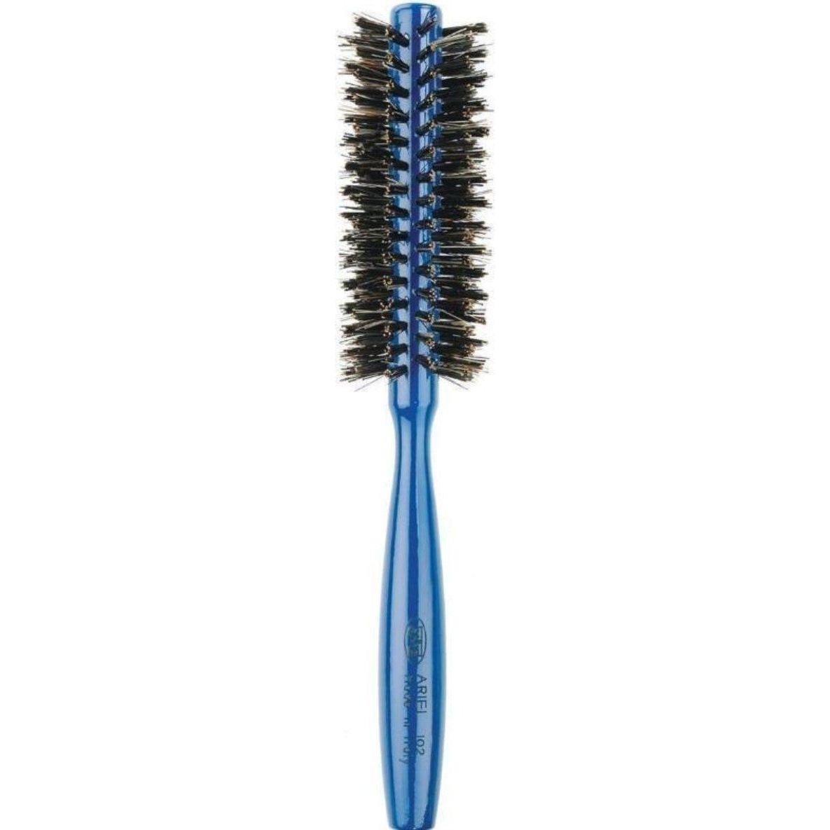 Ariel Blue Italian 3ME Round Boar Bristle Hair Brush