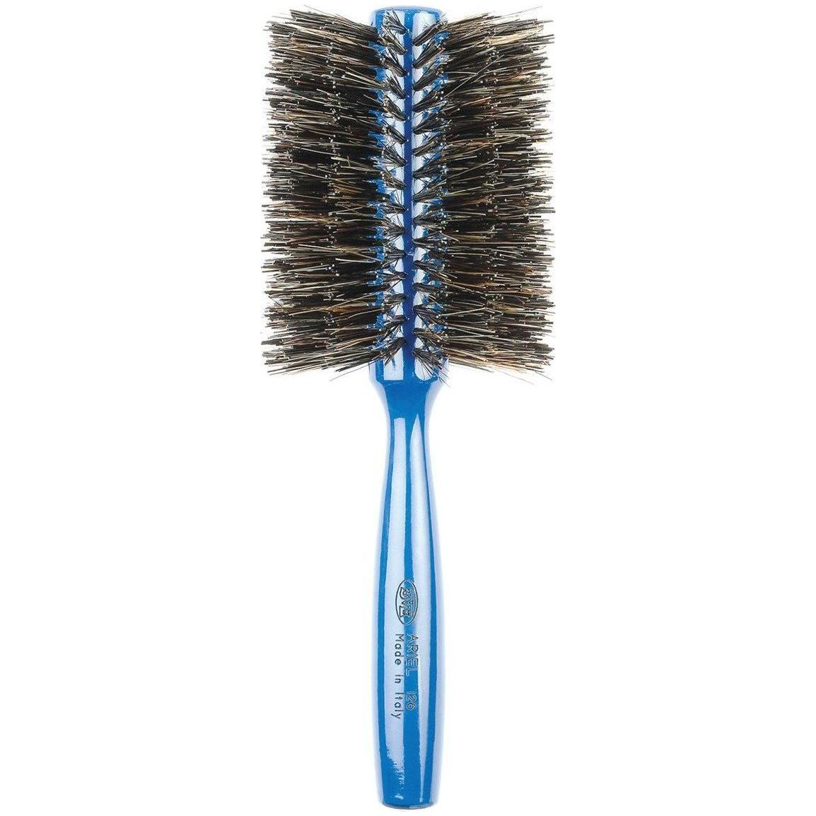 Ariel Blue Italian 3ME Round Boar Bristle Hair Brush