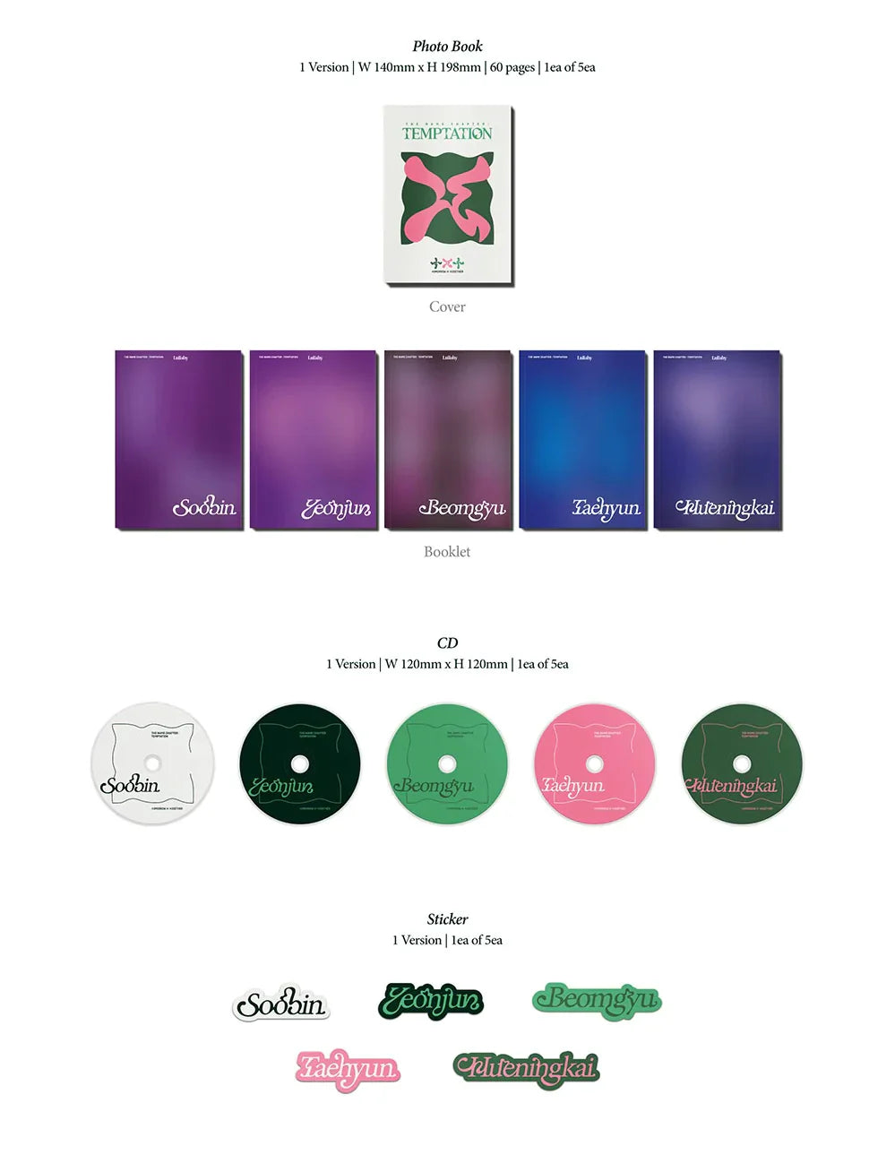 TXT 5th Mini Album - The Name Chapter Temptation (Lullaby Ver)