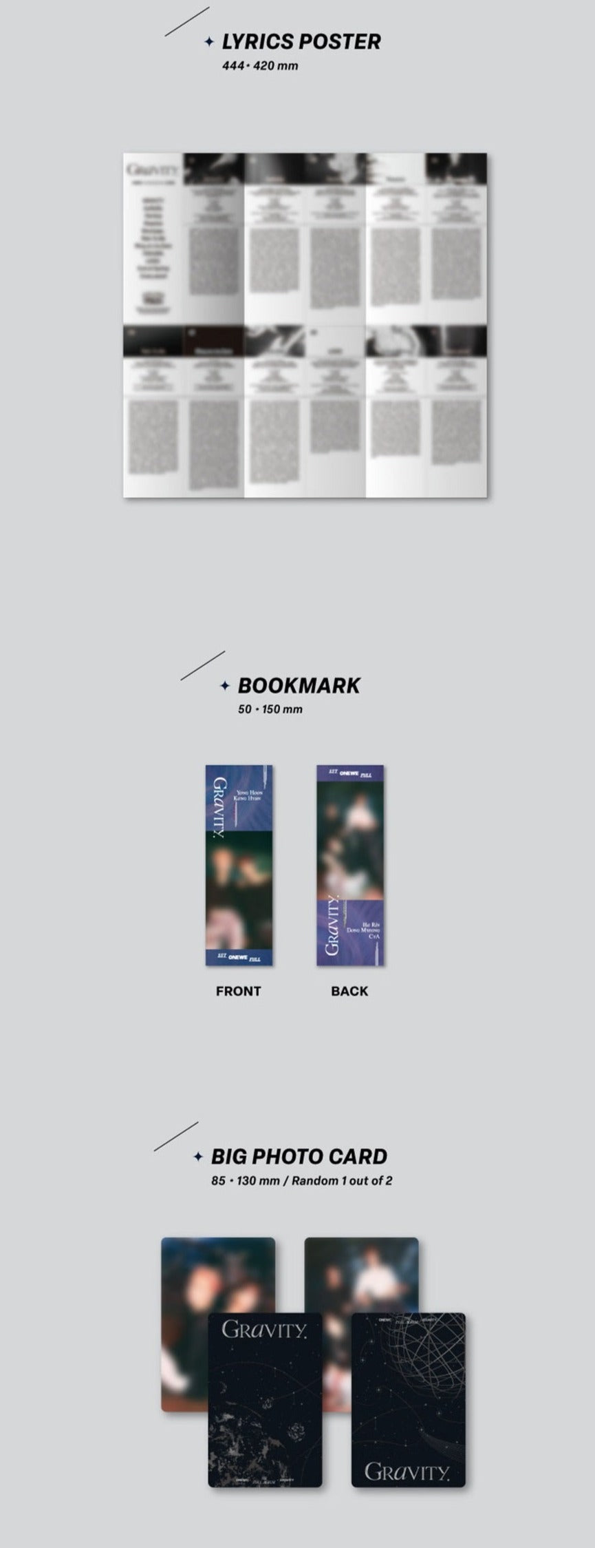 Onewe 1st Full Album English - Gravity