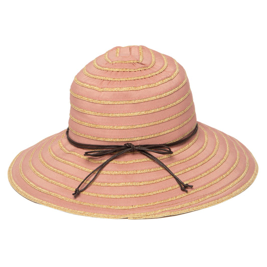 Women's Ribbon Paperbraid Stripe Sun Brim