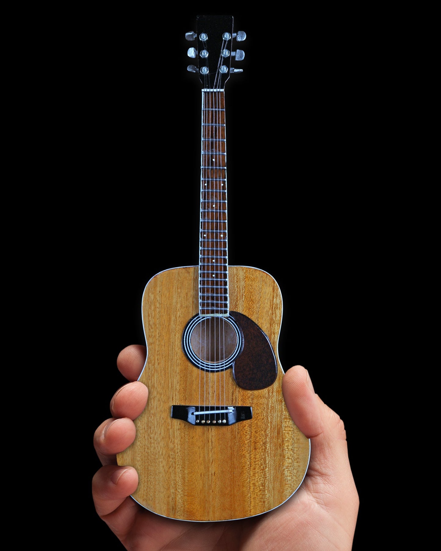 Classic Dreadnought Natural Finish Acoustic Miniature Guitar Replica Collectible
