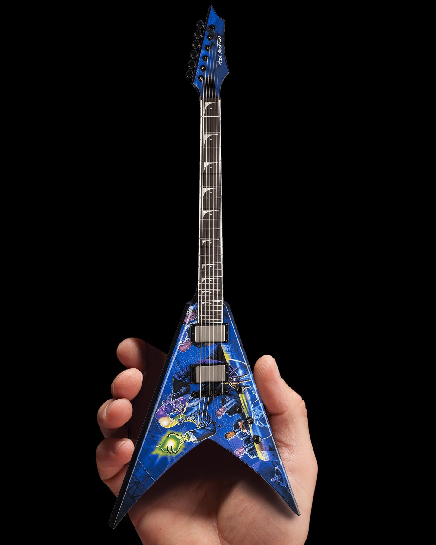 Licensed MEGADETH - Dave Mustaine Signature V Rust In Peace Mini Guitar - Osadia Concept Store