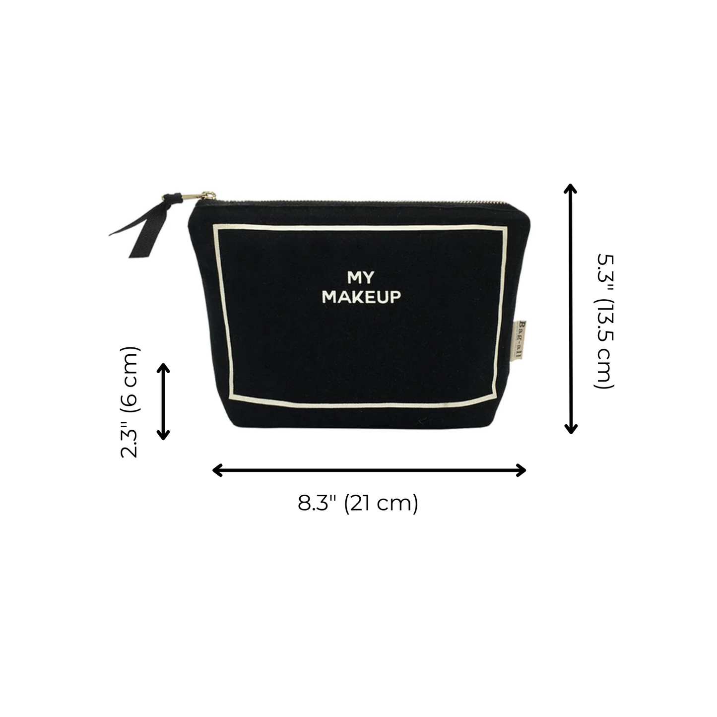 My Makeup Pouch, Coated Lining, Black - Osadia Concept Store