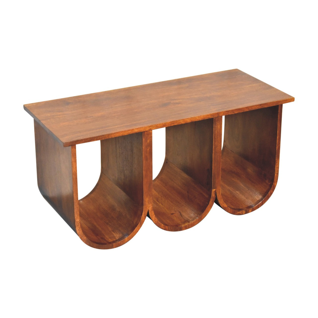 Solid Wood Triple Open Style Coffee Table