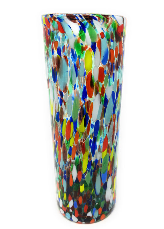 Glass Vase with Confetti Carmen Design