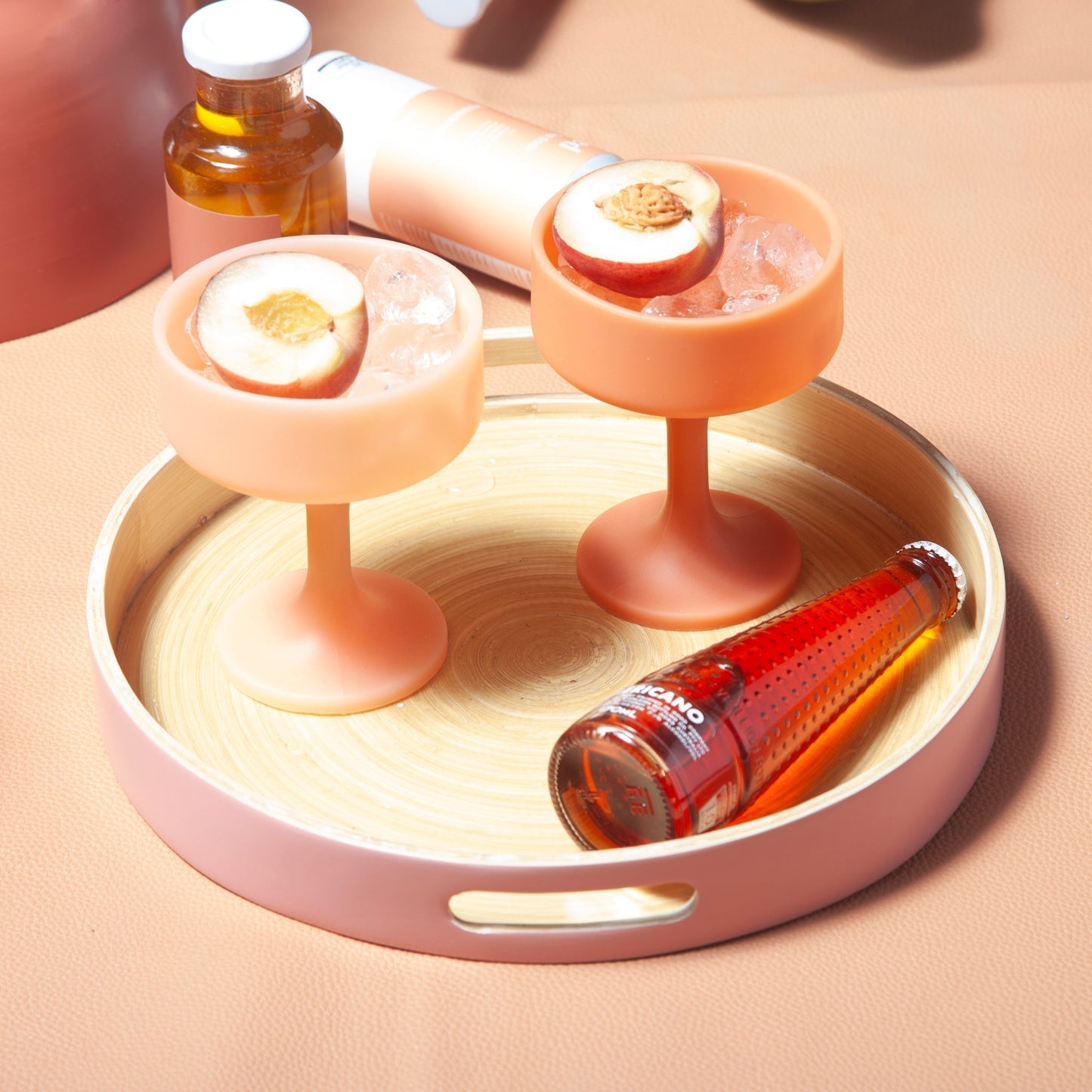terra + peach | mecc | silicone unbreakable cocktail glasses