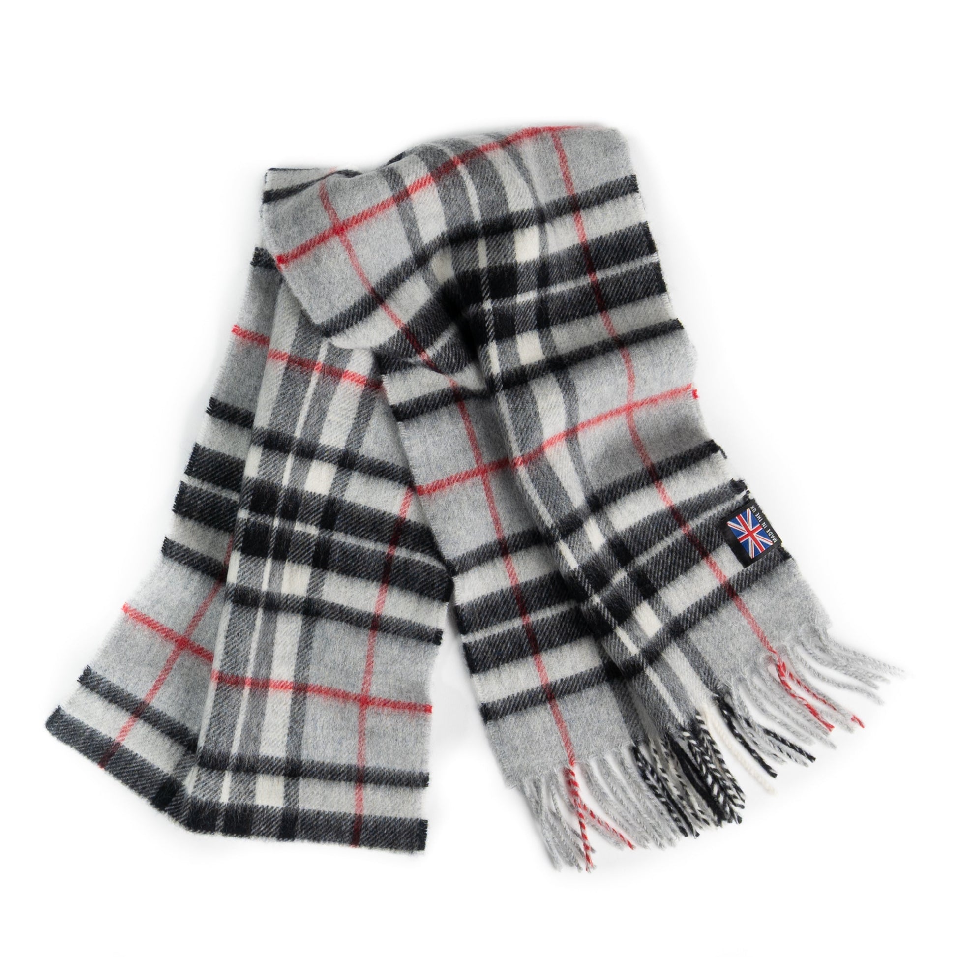 Prince of Scots Merino Lambswool Tartan Scarf (Grey Thompson) - Osadia Concept Store