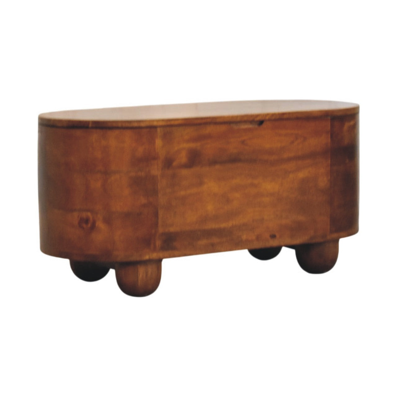 Solid Wood Loren Chestnut Storage Box Brown