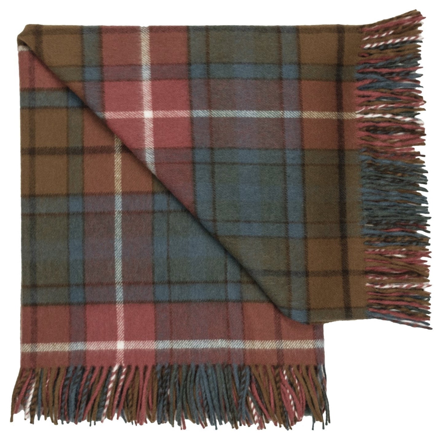 Highland Tartan Tweed Merino Wool Throw ~ Antique Buchanan~