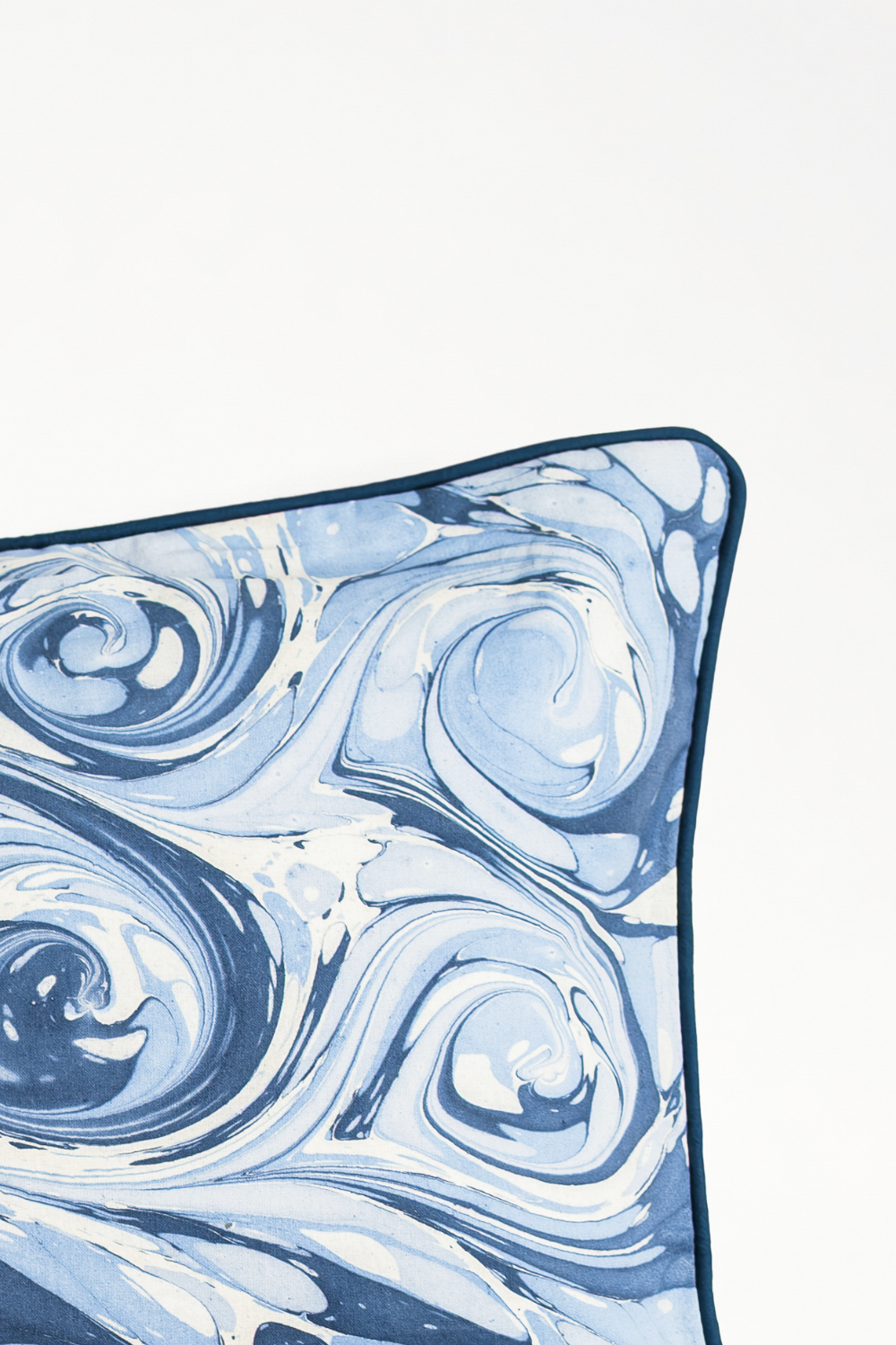 Ocean Wave Hand-Marbled Pillow, 14x20