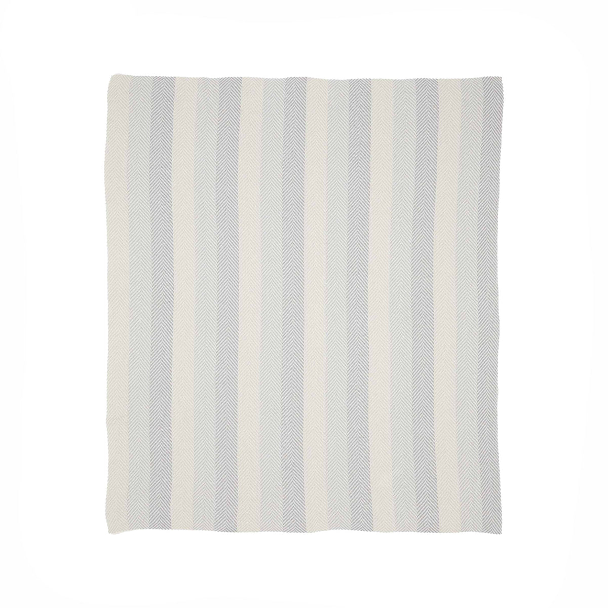 Herringbone Hues - Cotton Sustainable Knit Striped | Chevron Throw Blanket