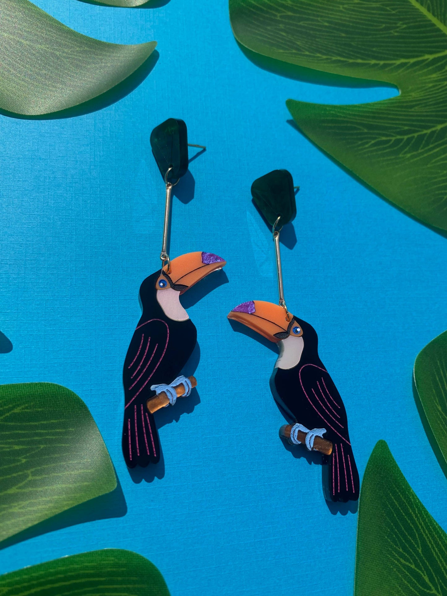 Toucans Acrylic Earrings