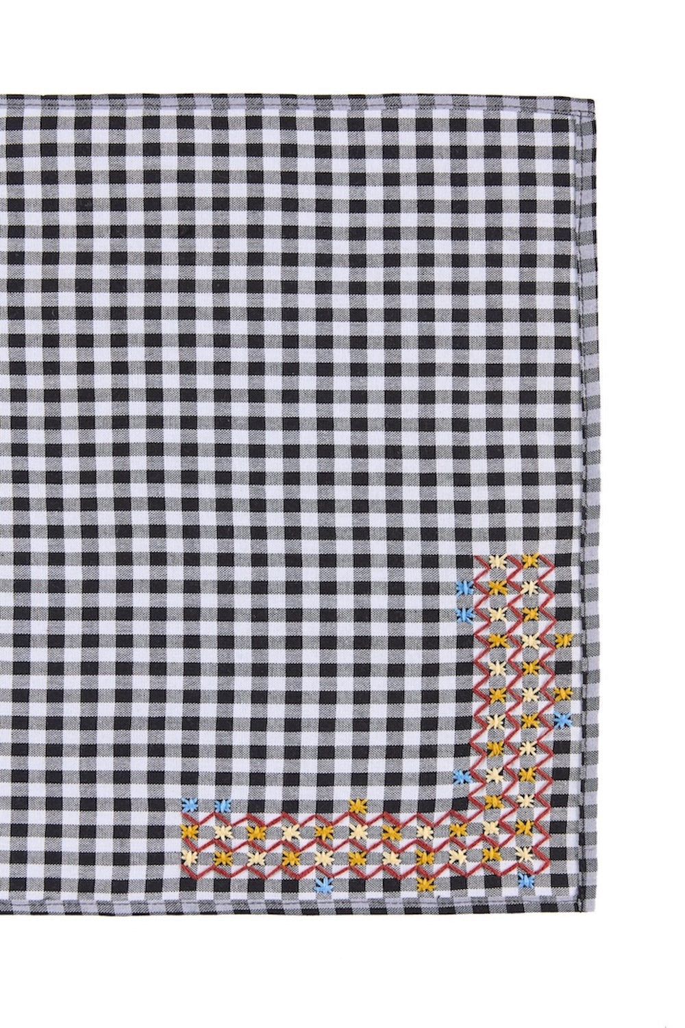 S/2 Estrellas Embroidered Placemat - Black