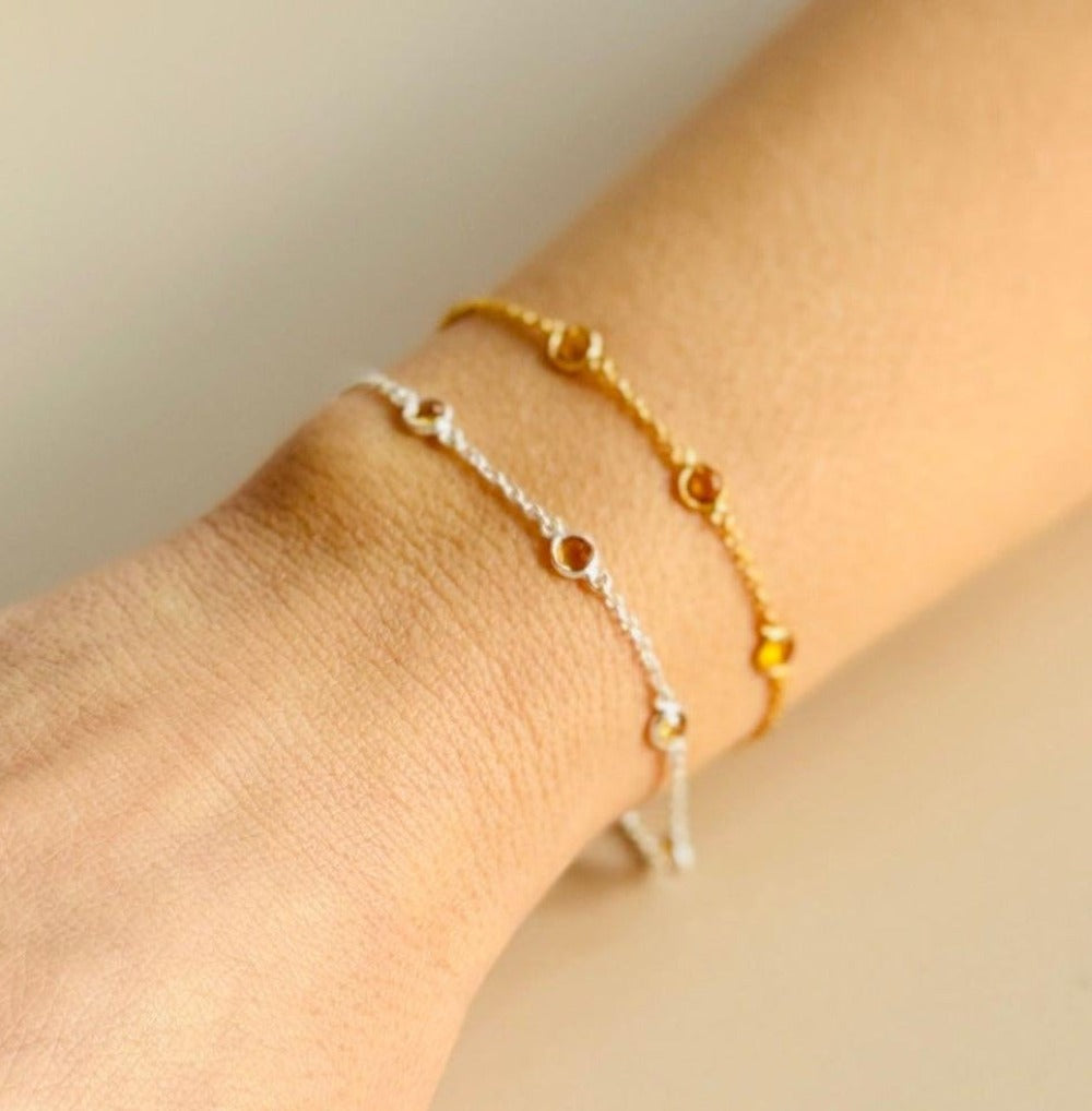 November Birthstone Bracelet — Citrine