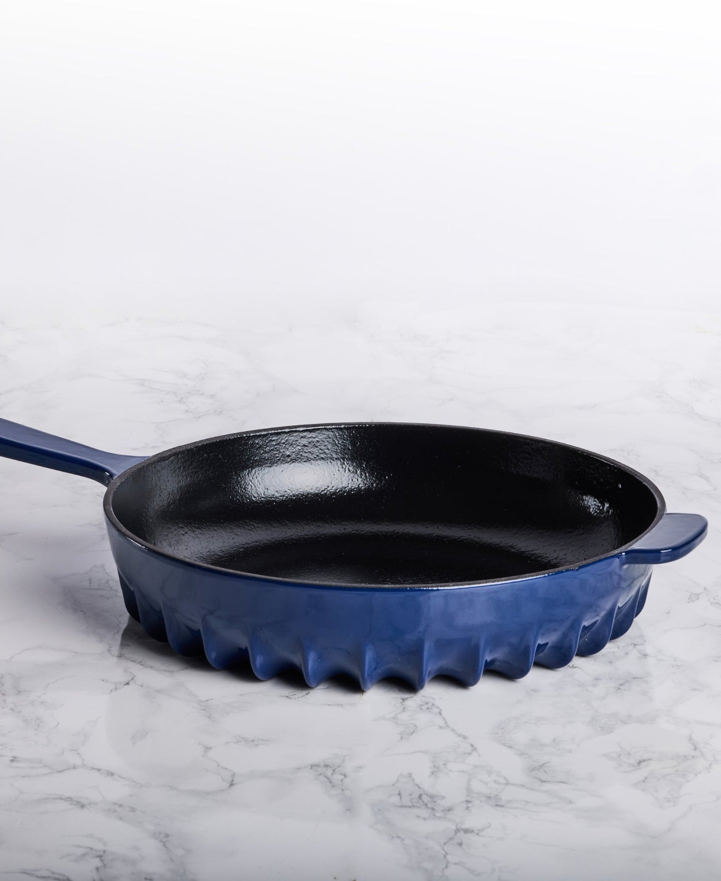 FIREUP Rapid Heat Enameled Cast Iron Oxford Blue Frying Pan, 10 In.