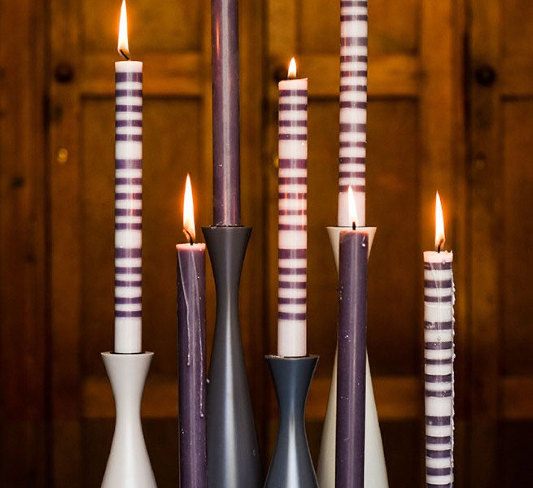 S/25 Gunmetal Grey Dinner Candles