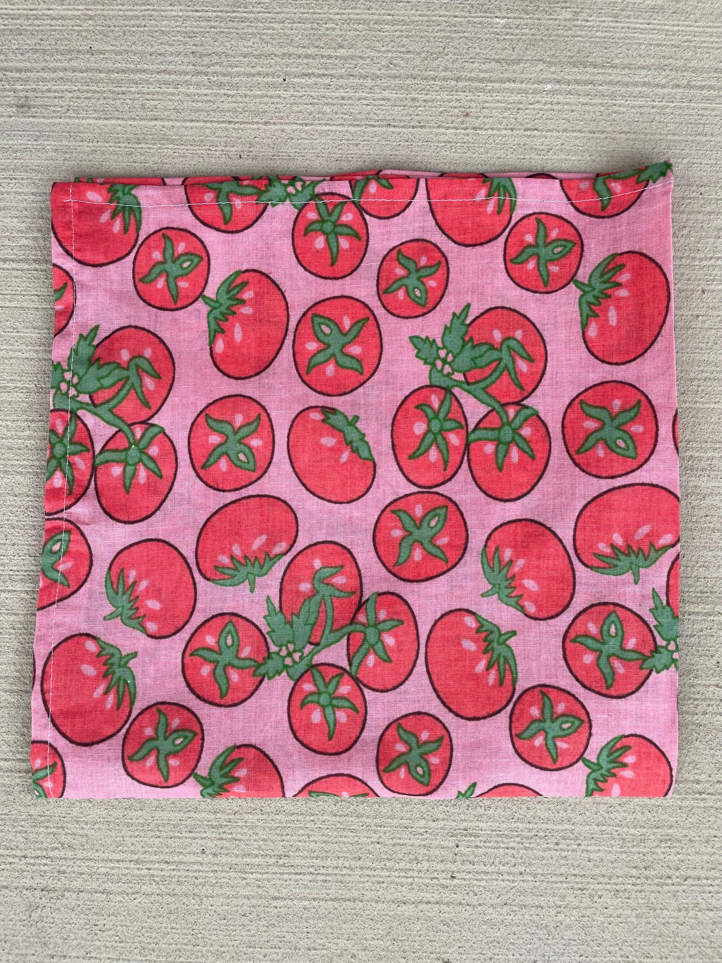 Bandana Scarf - Tomato Pink Square