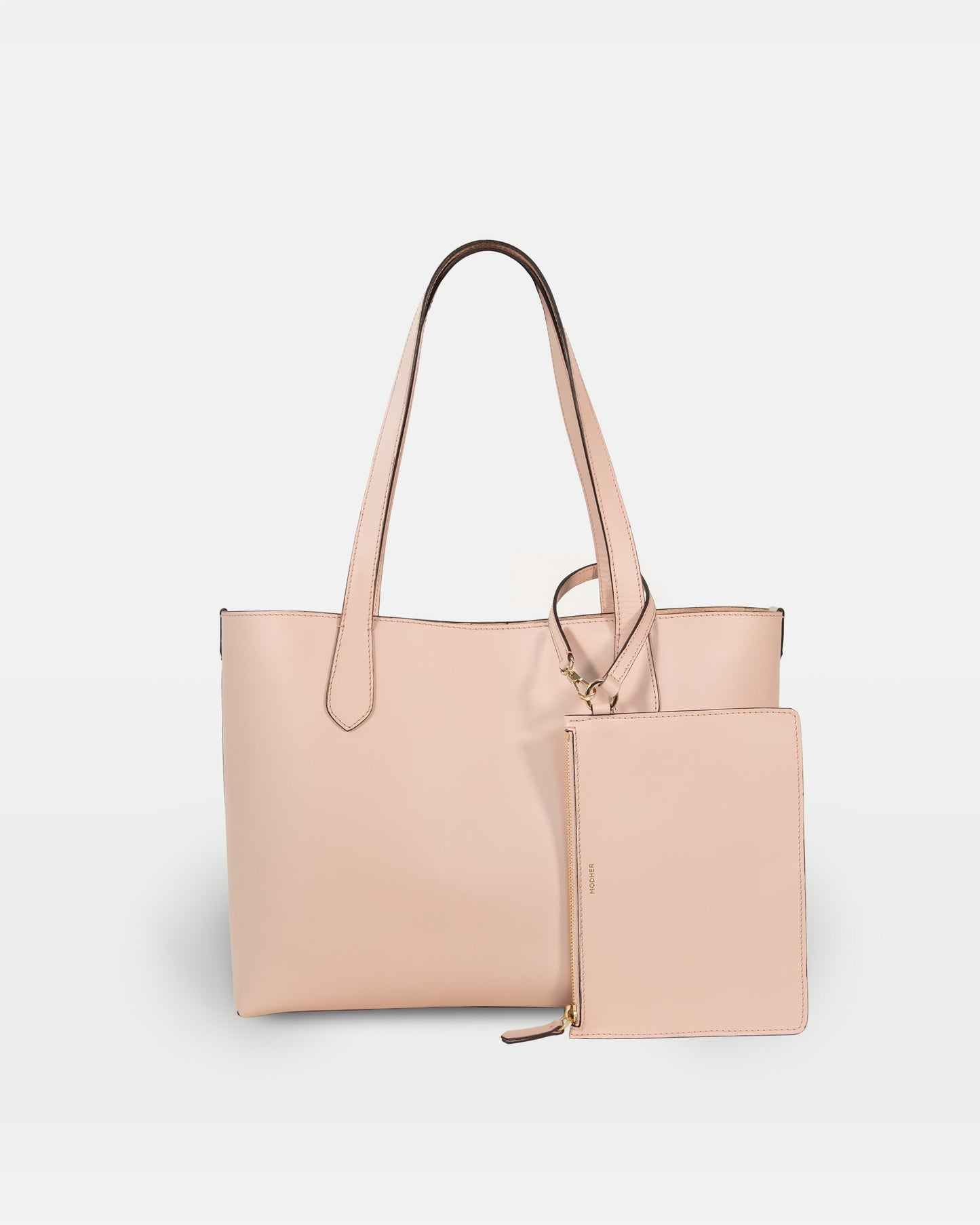 Elba medium size structured tote in vegetable-tanned leather