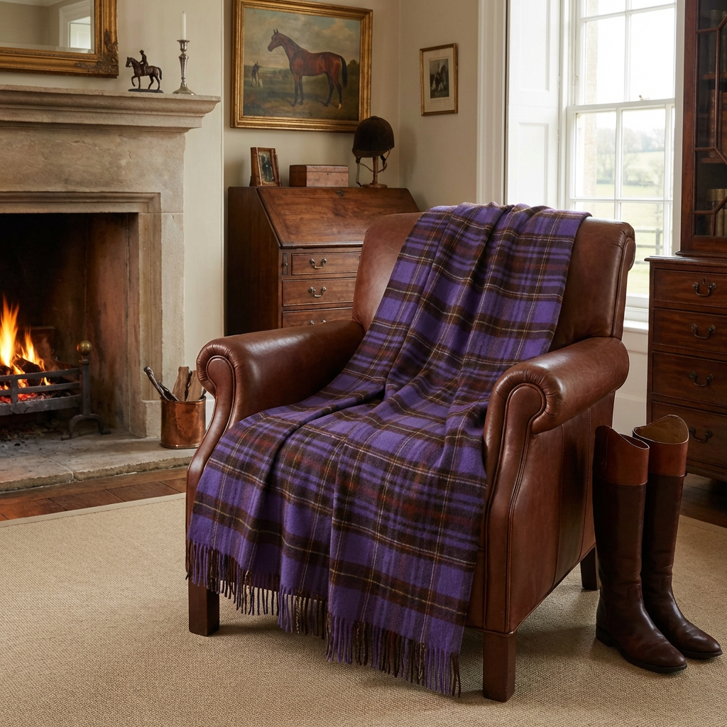 Prince of Scots Merino Wool Throw ~ Equestrian Tartan ~ - Osadia Concept Store