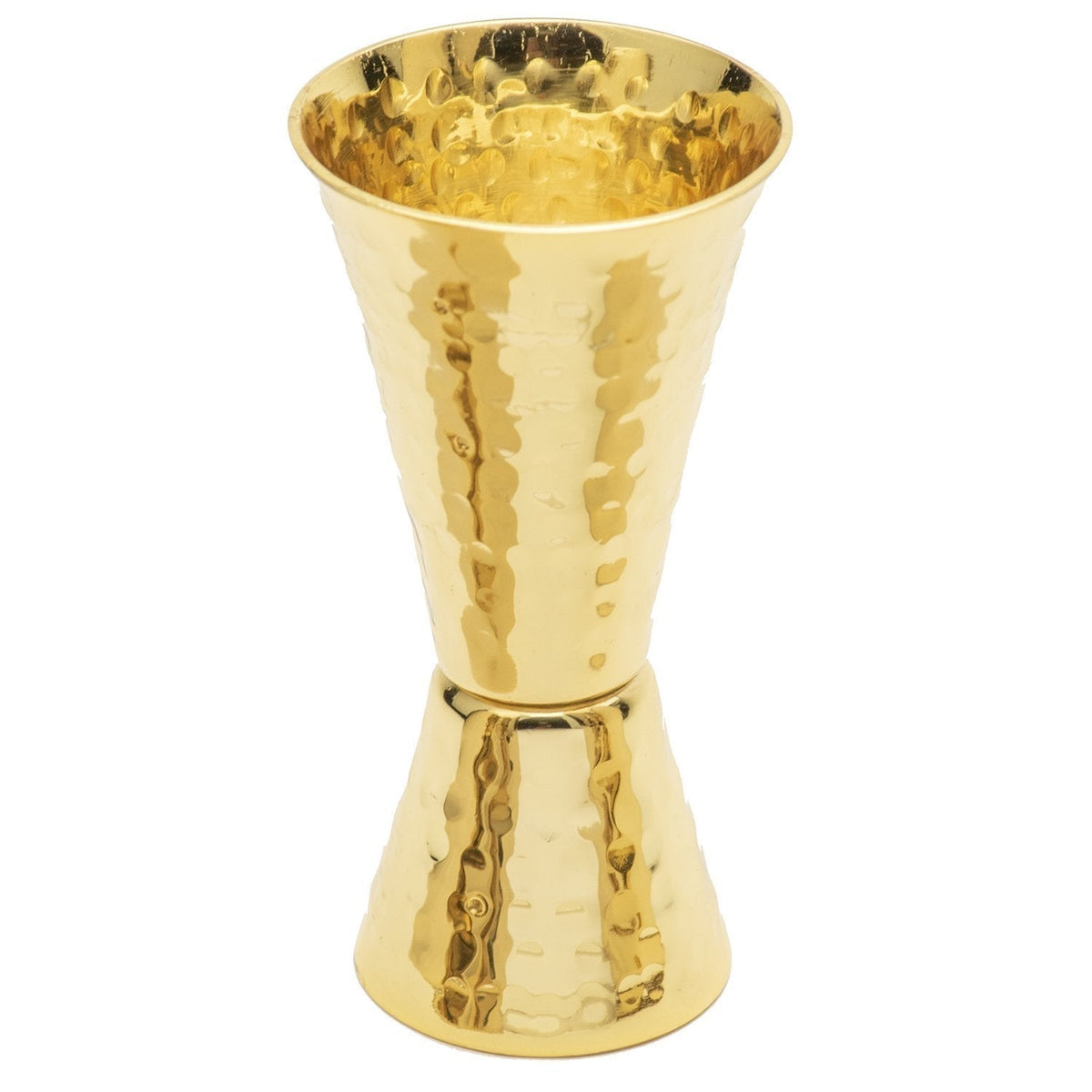 24K Gold Plate Hammered Solid Copper Jigger