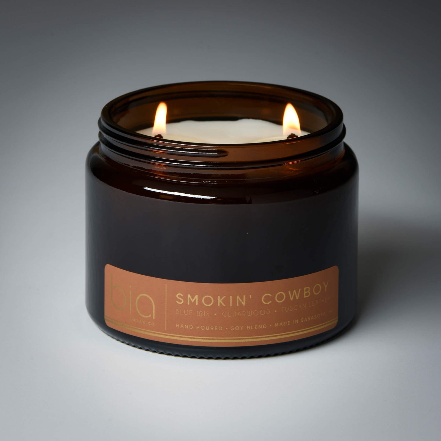 Smokin' Cowboy Tuscan Leather & Sandalwood Soy Blend Candle