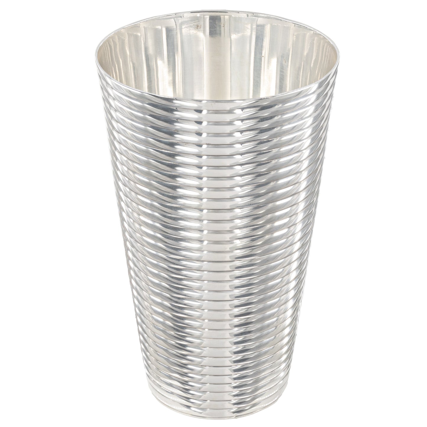 Fluted Silver Tumbler