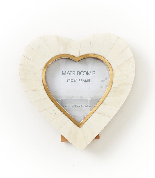 Mukhendu Heart 3x3 Cream Picture Frame - Handmade - Osadia Concept Store