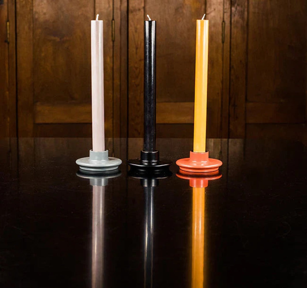 S/25 Jet Black Dinner Candles
