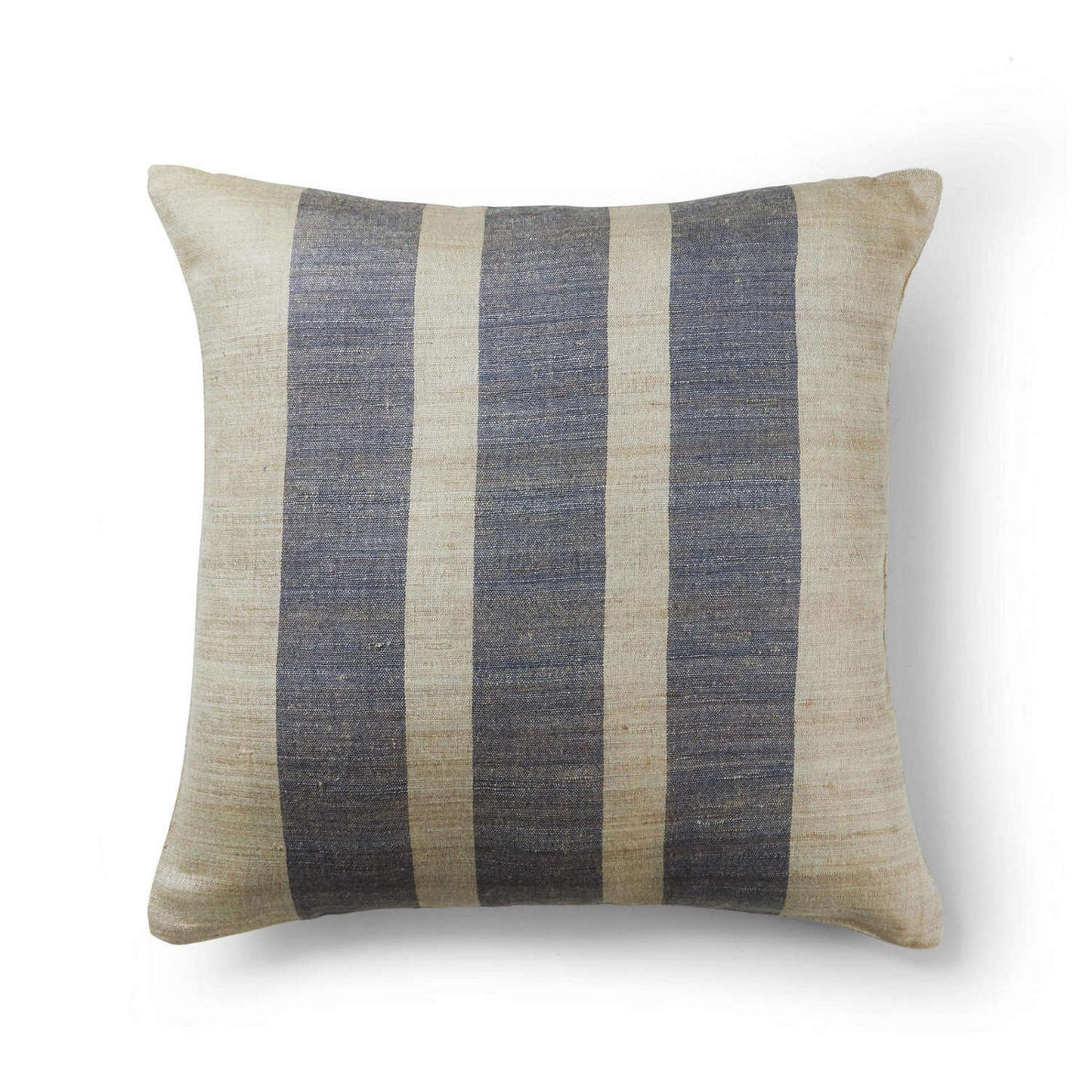Striped Silk Pillow with Down-Alternative Insert – Handspun, Handwoven & Cruelty-Free