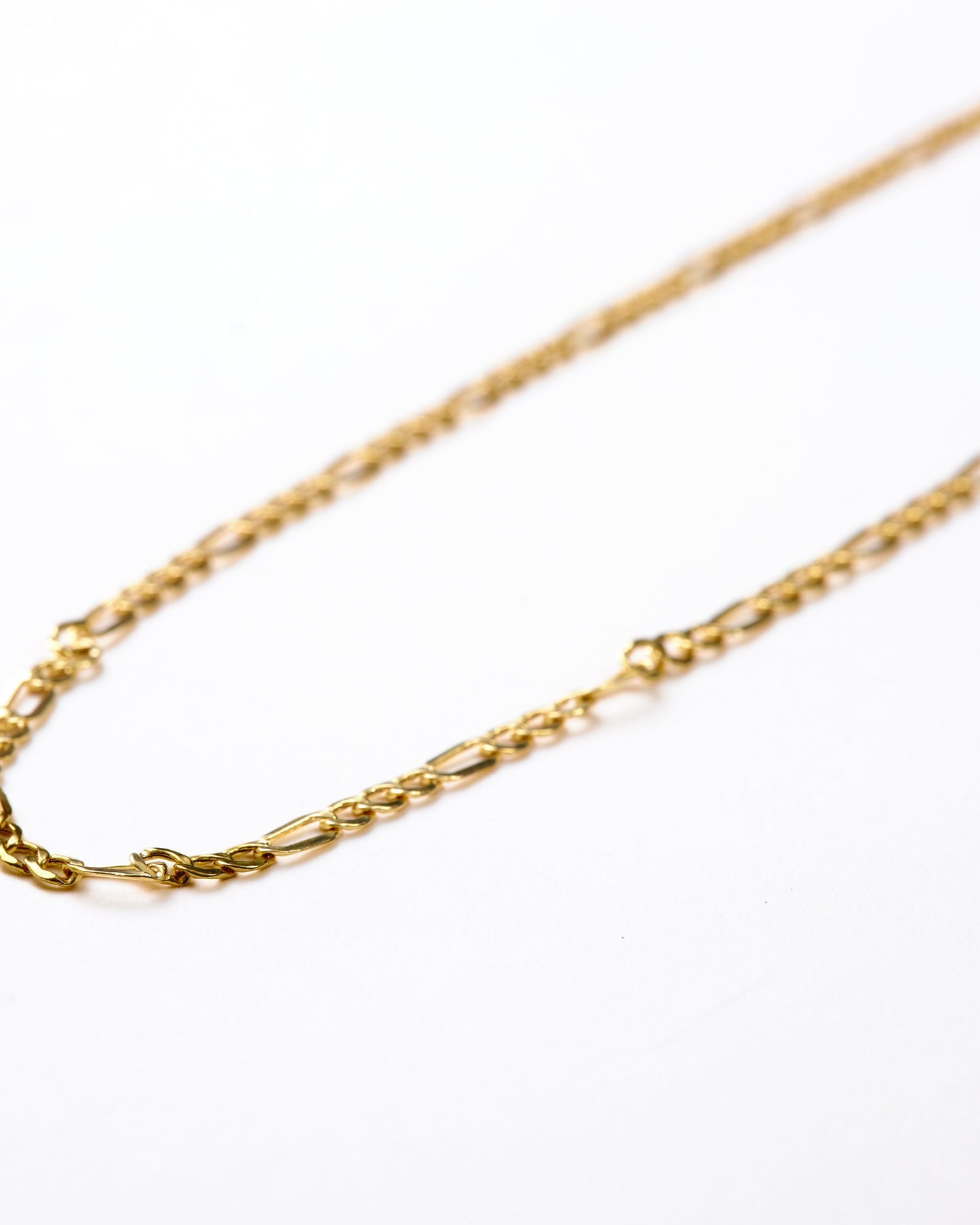 Harlow Figaro Chain Necklace 14K Solid Gold