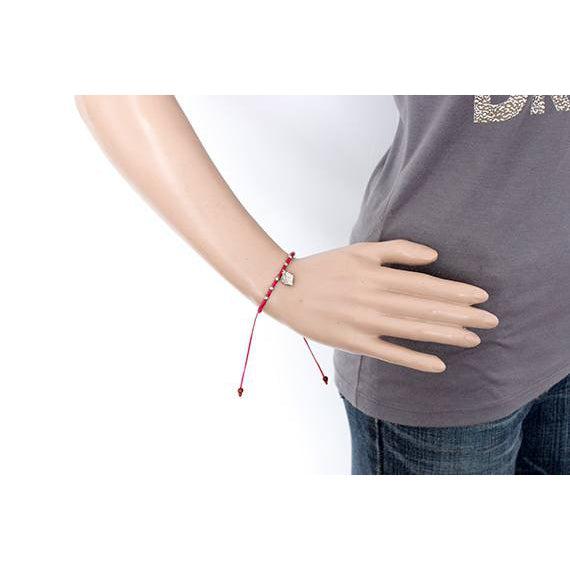 Hmong Silver .925 Charm Adjustable Bracelet - Thailand