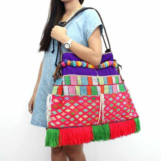 Karen Hilltribe Embroidered Tote | Shoulder Handbag - Thailand