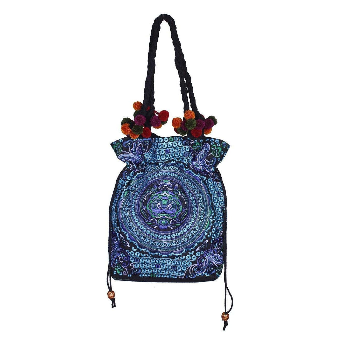 Cinch Hmong Embroidered Shoulder Purse - Thailand - Osadia Concept Store