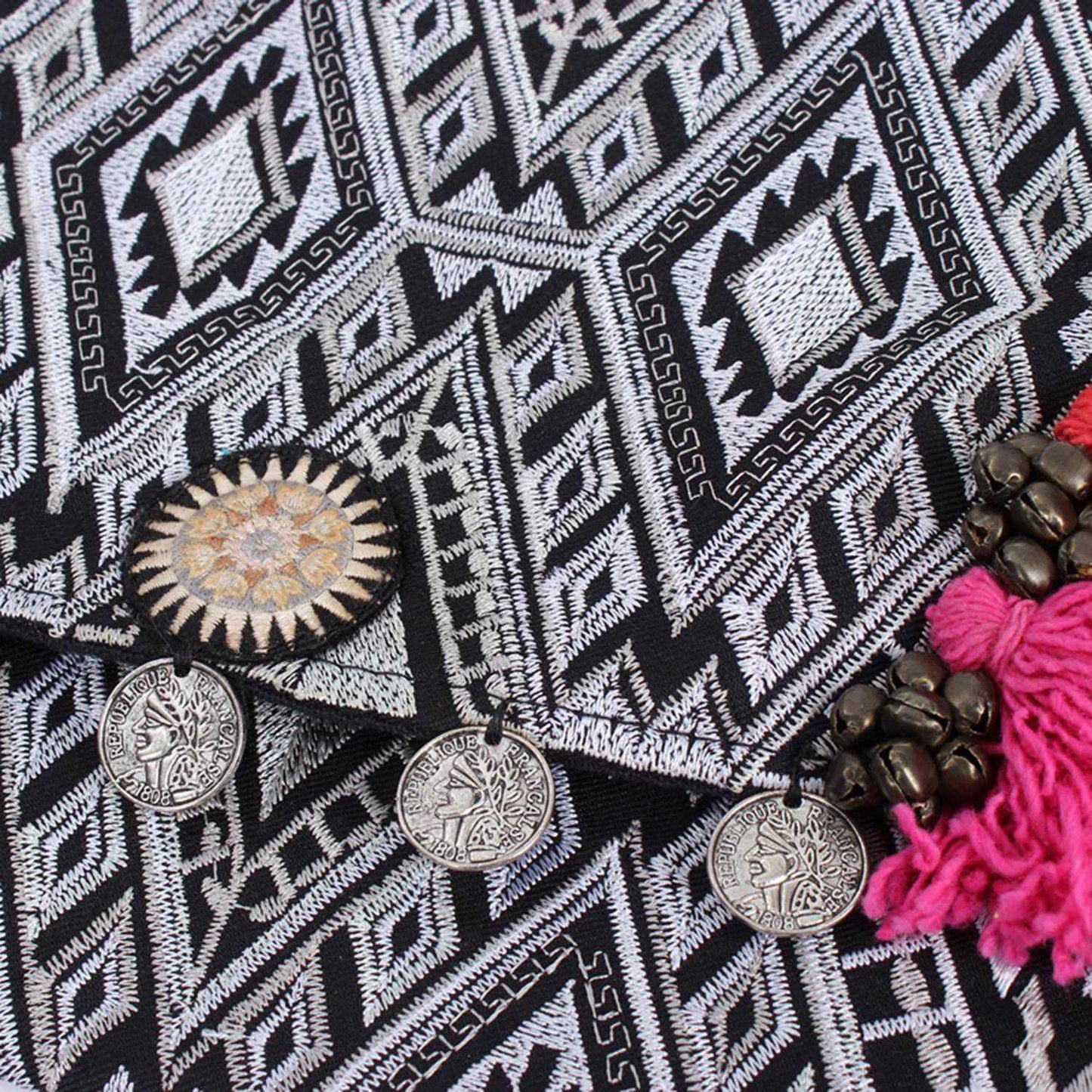 Embroidered Multi Tassel Clutch Bag | IPad Case - Thailand