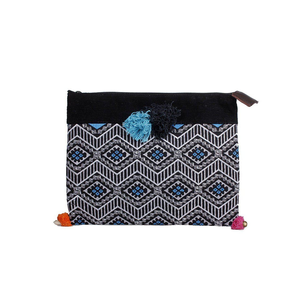 Handcrafted Embroidered Clutch | iPad Bag - Thailand